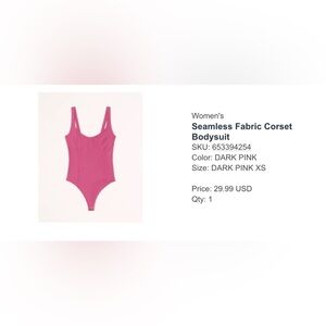 Abercrombie Seamless Fabric Corset Bodysuit
